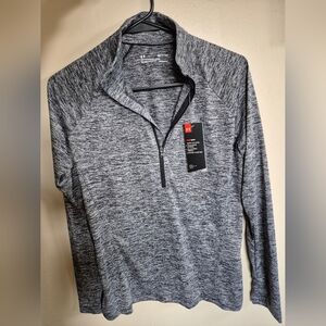 Under Armour Heathered Gray Quarter-Zip Top